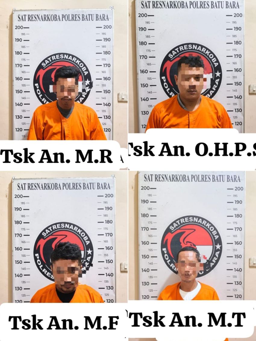 Satresnarkoba Polres Batubara Amankan 4 Tersangka Pengedar Etomidate