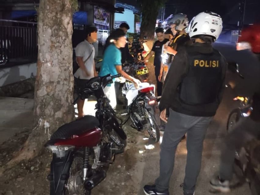 Patroli Rutin, Polres Pematangsiantar Tindak Tiga Motor Berknalpot Brong