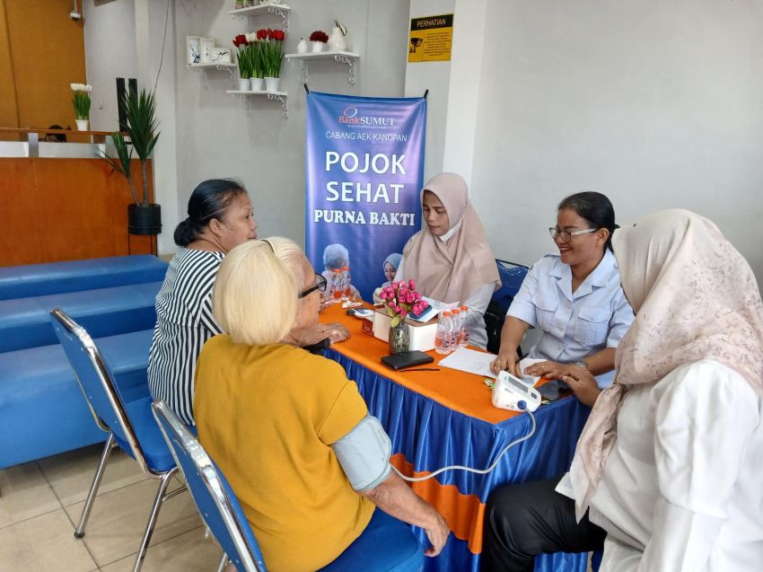 Bank Sumut Gelar Pojok Sehat, Program Rutin bagi Nasabah Pensiunan