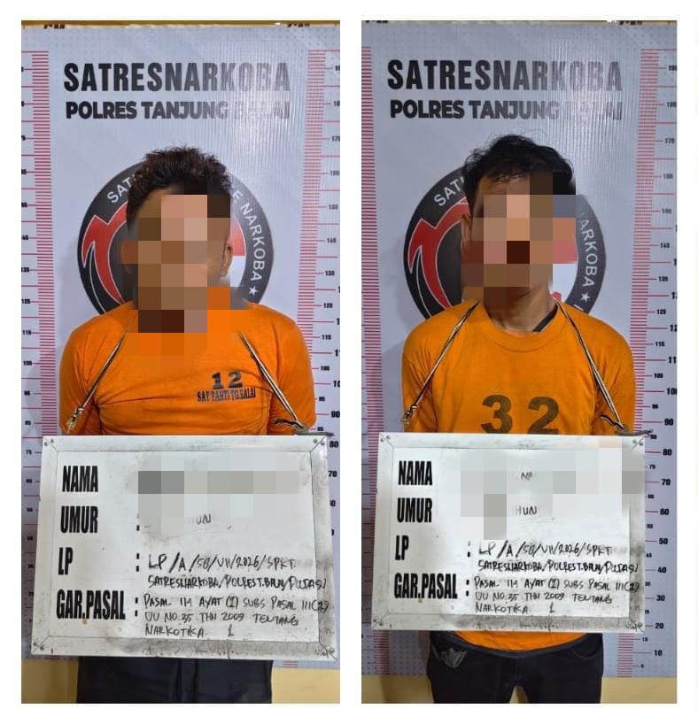 Dua Pengedar Sabu Ditangkap Saat Transaksi di Teluk Nibung