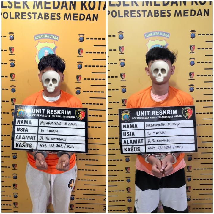 Rampas Sepeda Motor IRT, Dua Pelaku Begal Diringkus Polsek Medan Kota