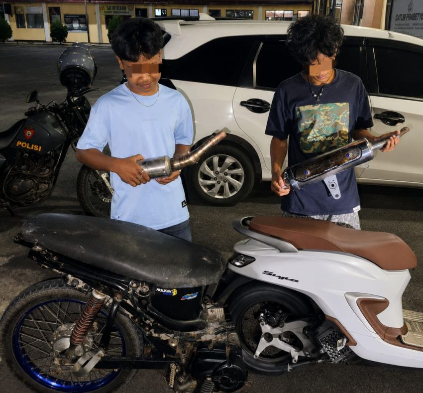 Patroli Hingga Dini Hari, Timsus Dayok Mirah Sikat Enam Motor Berknalpot Brong di Siantar