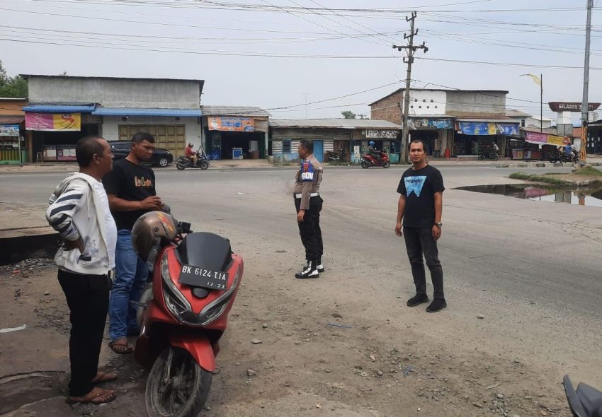 Cegah Tawuran Susulan, Polsek Belawan Berjaga - jaga  di Simpang Sicanang
