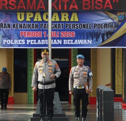 26 Personel Polres Belawan Naik Pangkat