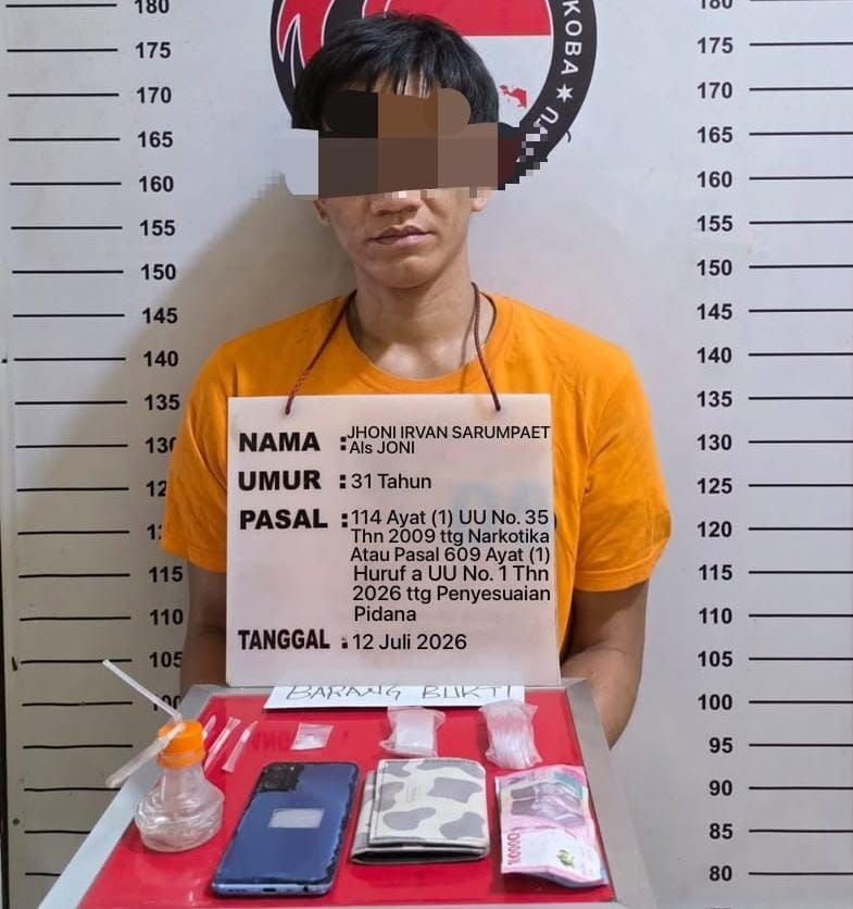 Satresnarkoba Polres Labuhanbatu Tangkap Residivis Pengedar Sabu di Labura