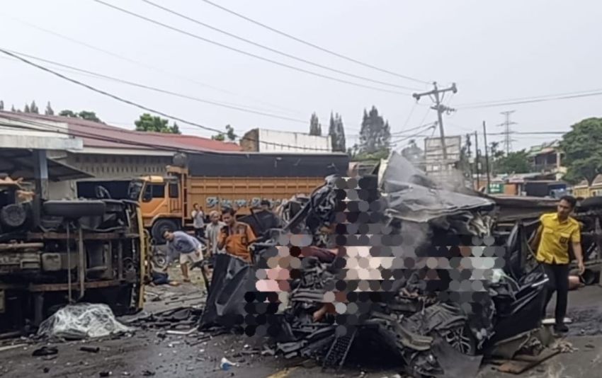 Rem Blong Diduga Picu Tabrakan Beruntun di Sibolangit, Empat Tewas