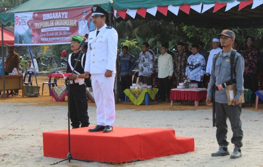 Siswa SMP Negeri 2 Sonomartani Sukses Kibarkan Bendera di HUT ke-81 RI