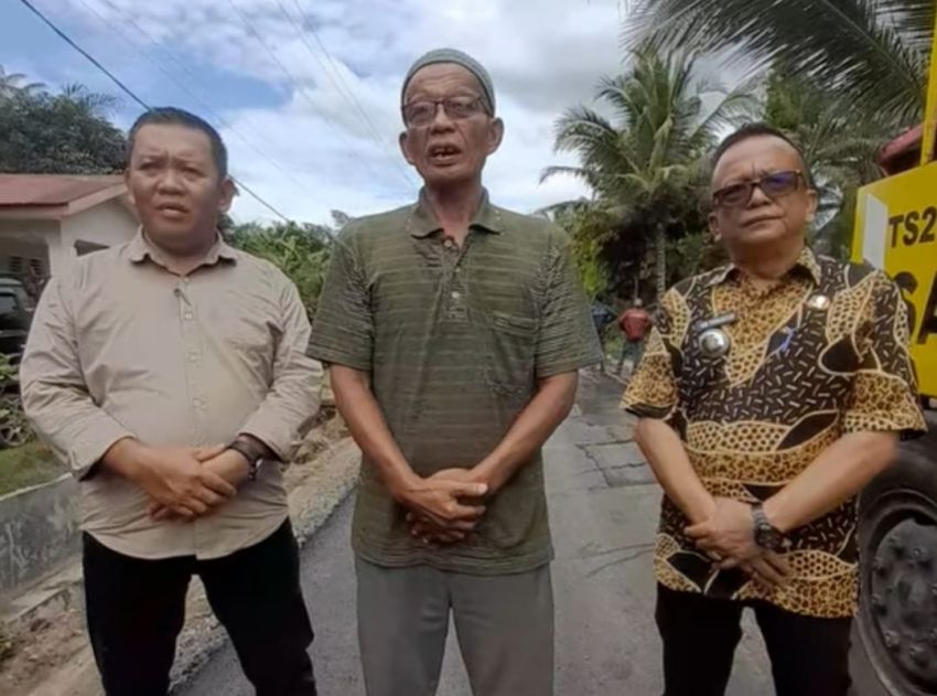 1.050 Meter Jalan di Desa Padangsipirok Asahan Diaspal, Camat dan Kades Apresiasi