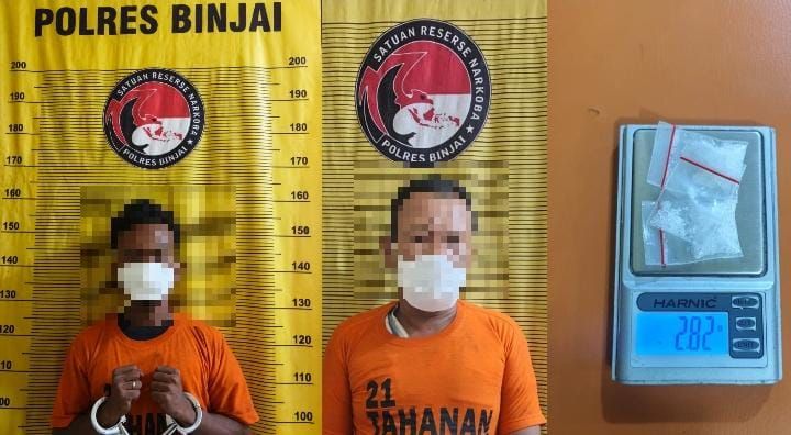 Diamankan di Dua Lokasi Berbeda, Polres Binjai Ringkus Dua Bandar Sabu