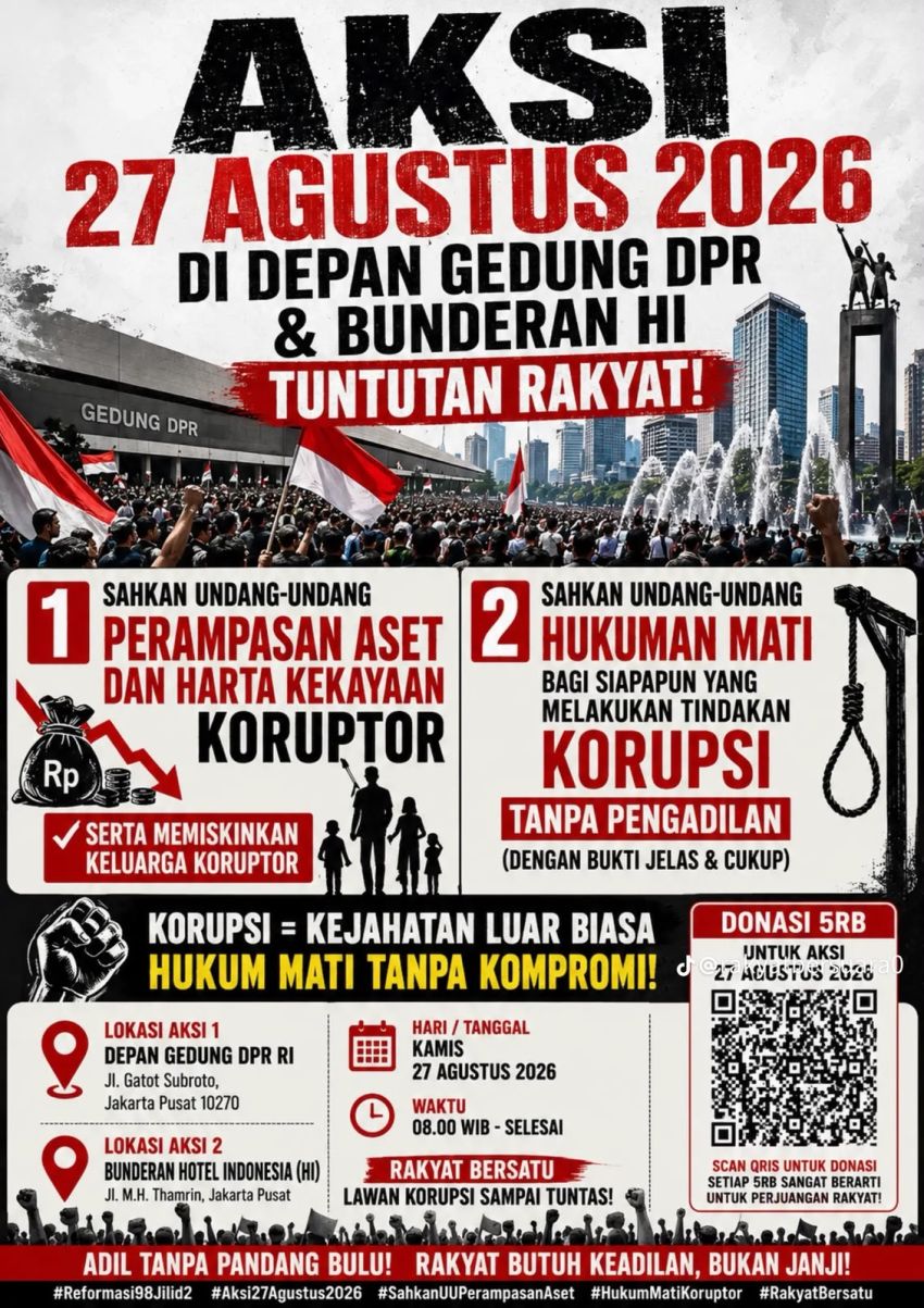 Polda Bantah Isu Aksi 27 Agustus Akan Ricuh, RUU Perampasan Aset Jadi Tuntutan