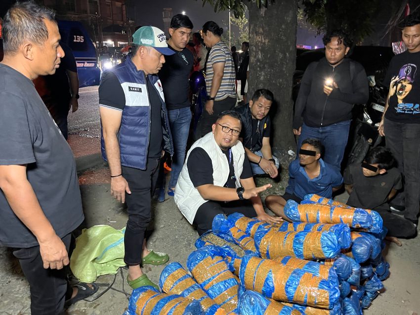 Aksi Kejar-Kejaran di Jalan AH Nasution, Polrestabes Medan Amankan 93 Kg Ganja