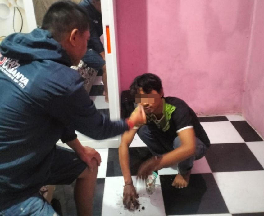 Polsek Marbau Gerebek Dugaan Sarang Narkoba di Belungkut