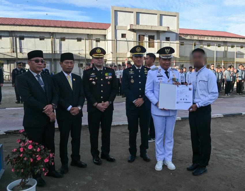 Bupati Humbahas Pimpin Upacara HUT ke-81 RI di Rutan, 361 Warga Binaan Terima Remisi