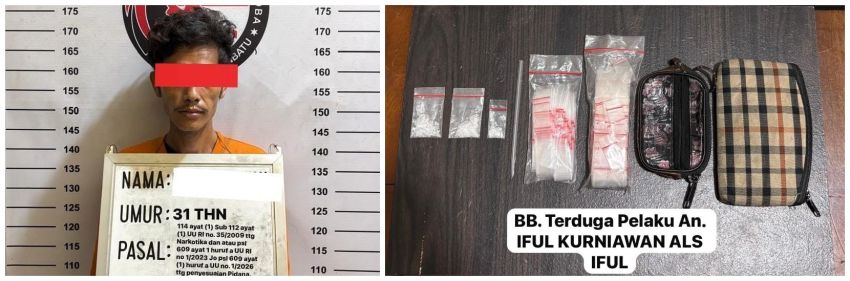 Satresnarkoba Polres Labuhanbatu Ringkus Terduga Pengedar Sabu di Damuli Pekan