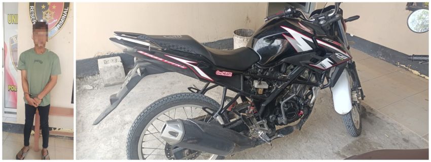 Polsek Medang Deras Amankan Penadah Honda CBR 150 Dari Sergai