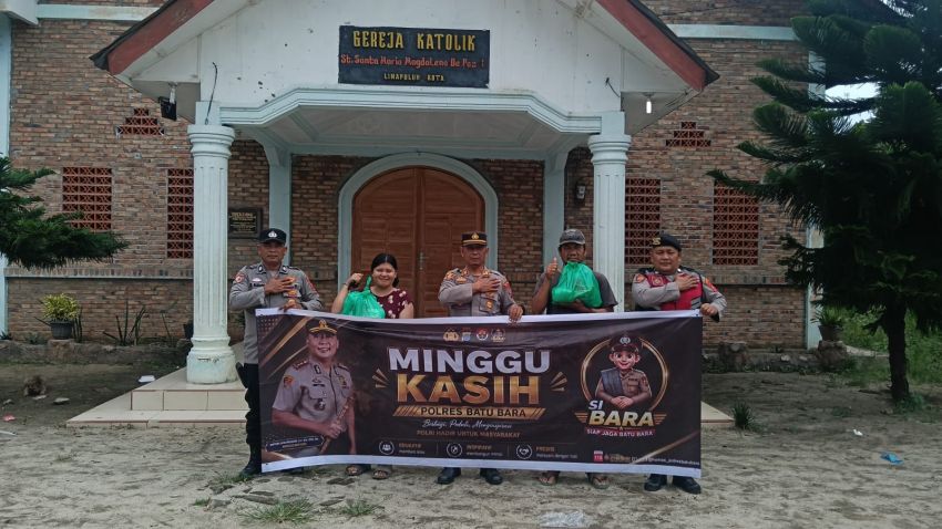 Polres Batubara Gelar Program Minggu Kasih, Salurkan Bantuan Sembako kepada Masyarakat