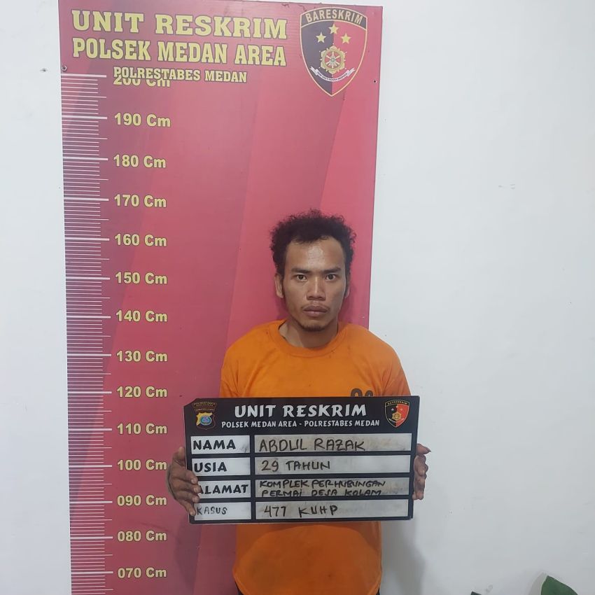 Curi Spion Innova untuk Beli Sabu, Seorang Pria Diringkus Polsek Medan Area