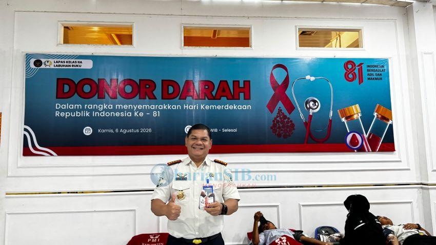 Wujud Kepedulian Sesama dan Kemanusiaan, Lapas Labuhan Ruku Gelar Donor Darah