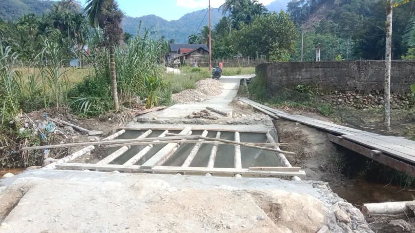 Jembatan Pagaran Dolok di Sanggaran II Tahap Pembangunan