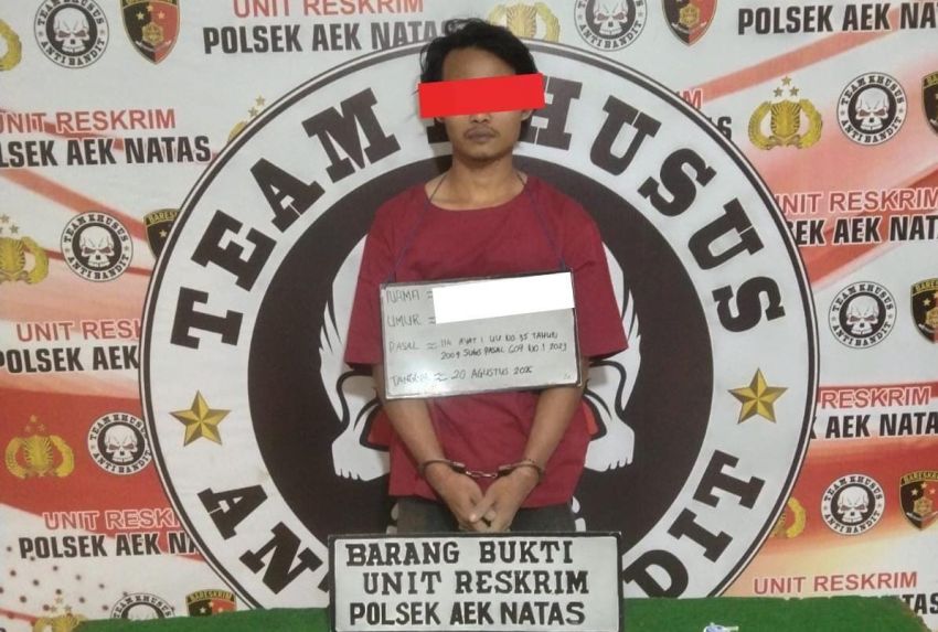 Pengedar Narkoba di Kebun Sawit Desa Terang Bulan Labura Diborgol Polisi, Sabu 2,56 Gram Disita