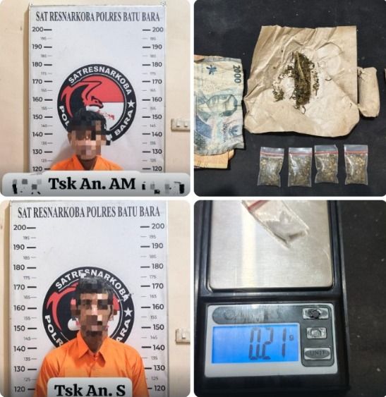 Polres Batubara Ungkap Dua Kasus Narkotika di Tanjung Tiram, Dua Tersangka Diamankan