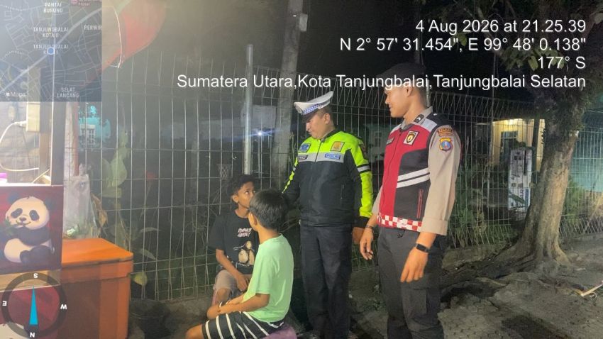 Polantas Menyapa, Satlantas Polres Tanjungbalai Gelar Patroli Dialogis ke Pedagang Kaki Lima