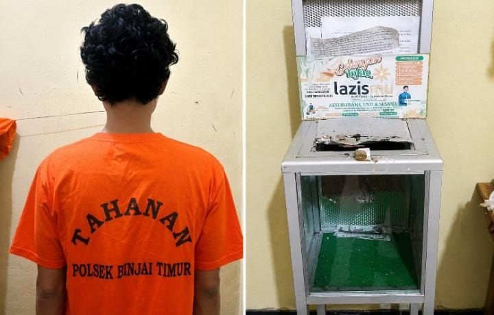 Curi Kotak Infaq dan Rusak Masjid, MS Diamankan Polsek Binjai Timur