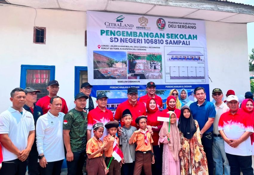 Citraland Kota Deli Megapolitan Bangun 4 Ruang Kelas Baru SD