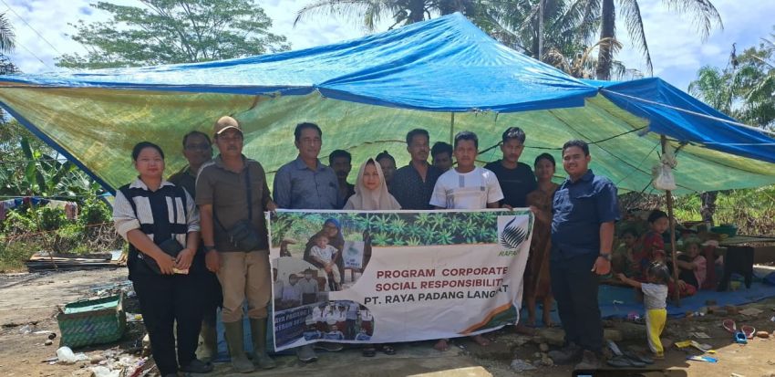 PT Raya Padang Langkat Salurkan Bantuan Material untuk Korban Kebakaran di Sei Musam