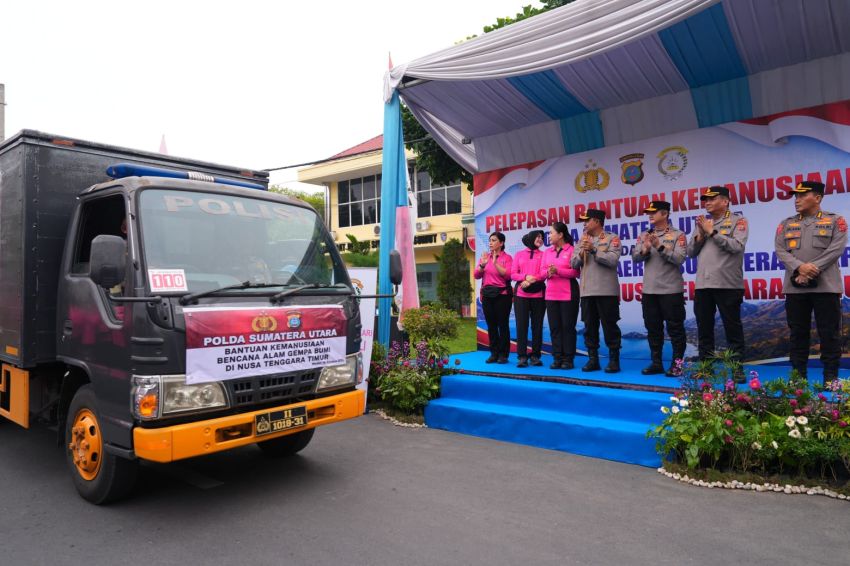 Polda Sumut Peduli Bencana NTT, Kirim Bantuan Beras 25 Ton