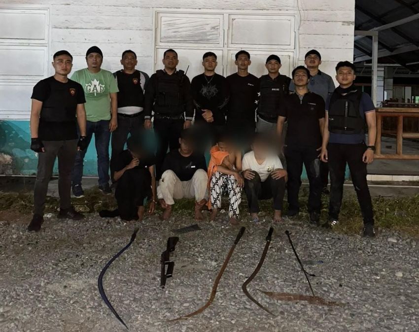 Tim LIBAS Bubarkan Tawuran Geng Motor di Binjai, Empat Remaja Diamankan