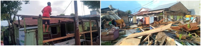 Angin Kencang Rusak 150 Rumah Warga di Medan Johor