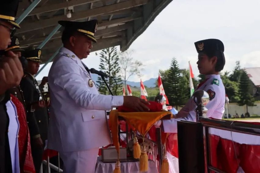 Upacara Peringatan HUT ke-81 RI di Karo Khidmat
