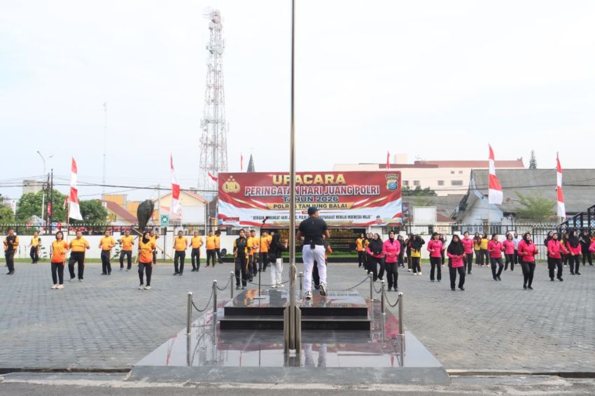 Tanjungbalai Gelar Senam Bersama Sambut HUT Polwan ke-78