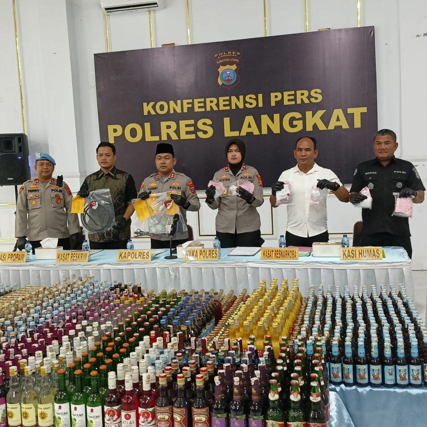 Polres Langkat Ungkap Beragam Kasus, 34 Tersangka Diamankan