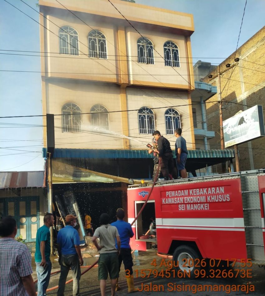 2 Unit Ruko Terbakar di Perdagangan Simalungun, Korban Rugi Rp 1,5 M