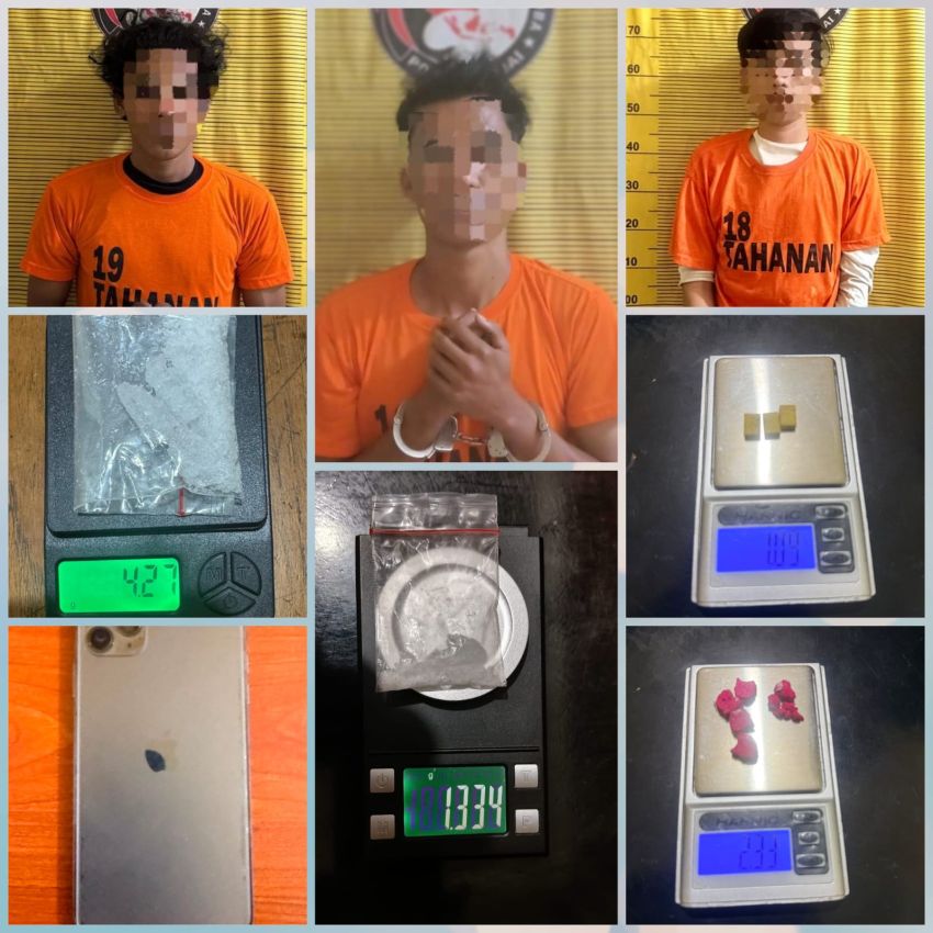 Tiga Pria Diduga Pengedar Narkoba Diciduk, Polres Binjai Sita 5,06 Gram Sabu dan Ekstasi