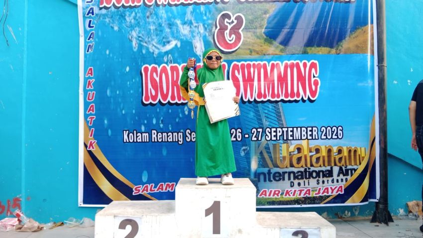 Kejuaraan Isori Fun Swimming, Siswi SD Ash-Sholihah Bawa Pulang 3 Emas, 2 Perak