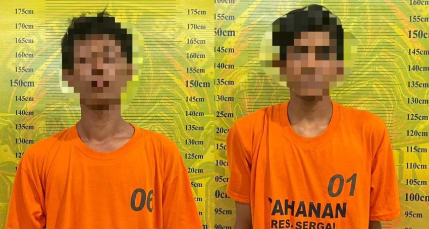 Curi Meteran Air PUTR dan Warga, 2 Pemuda Ditangkap Polres Sergai