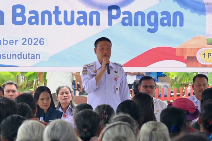 Bupati Humbahas Ingatkan Bantuan Beras Tidak Diperjualbelikan