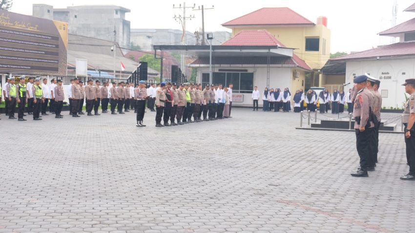 Gelar Apel Pagi, Wakapolres Tanjungbalai: Jauhi Pelanggaran
