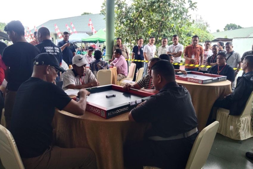 64 Pasangan Ramaikan Turnamen Domino Orado Piala Panglima TNI di Rantauprapat