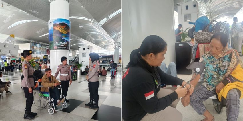 Polda Sumut Buka Layanan Kesehatan Bagi Penumpang Terdampak Pembatalan Penerbangan di Kualanamu