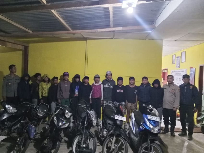 Cegah Aksi Tawuran, Polsek Dolok Silau Amankan 13 Remaja dari Simpang Tanjung Purba