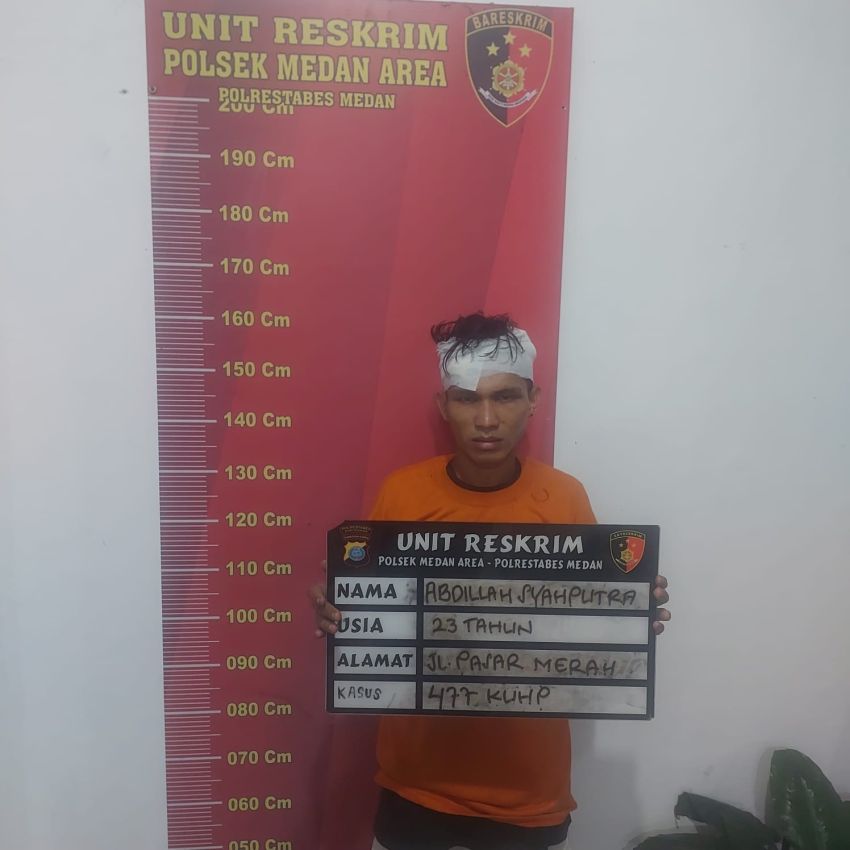 Rekaman CCTV Bongkar Aksi Pencurian Pompa Air di Medan Denai, Pelaku Ditangkap