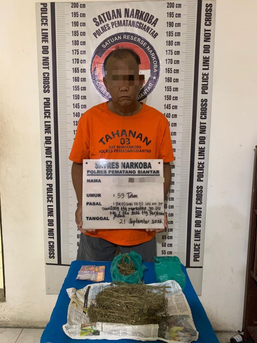 Residivis Narkoba Ditangkap, Polres Pematangsiantar Sita 106 Gram Ganja