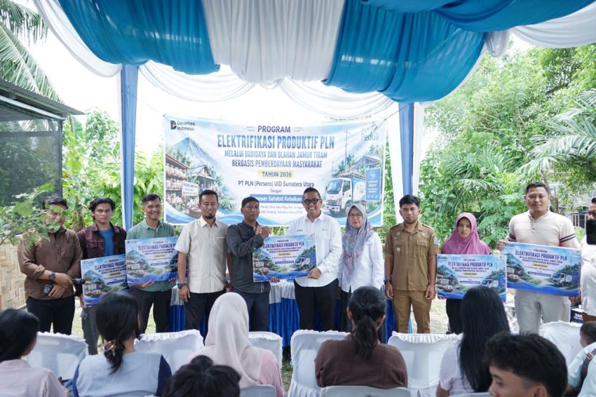 PLN UID Sumut Dorong Budidaya Jamur Tiram Berbasis Listrik di Deliserdang