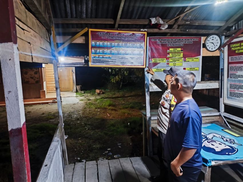 Tekan Kejahatan Jalanan, Polsek Teluk Nibung Aktifkan Pos Sat Kamling