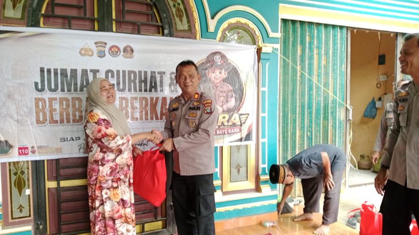 Polres Batubara Gelar Jumat Berkah, Salurkan Bantuan kepada Masyarakat