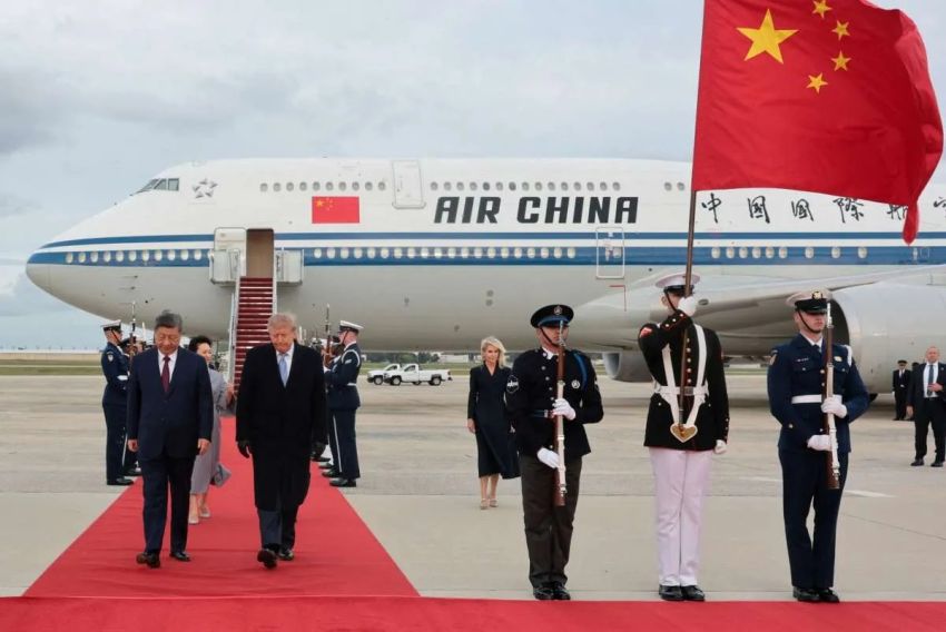 Karpet Merah Membentang, Jet Tempur Melintas: Trump Sambut Xi Jinping di AS